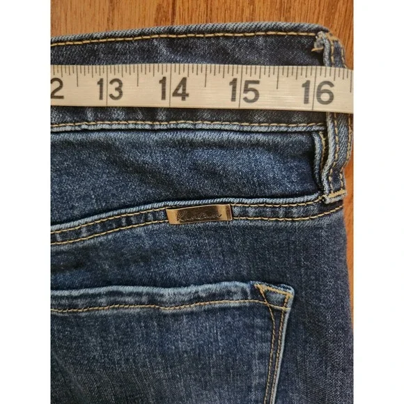 KanCan Women's Wide Leg Cropped Jeans Size 10 Dark Wash High Rise - Picture 5 of 9